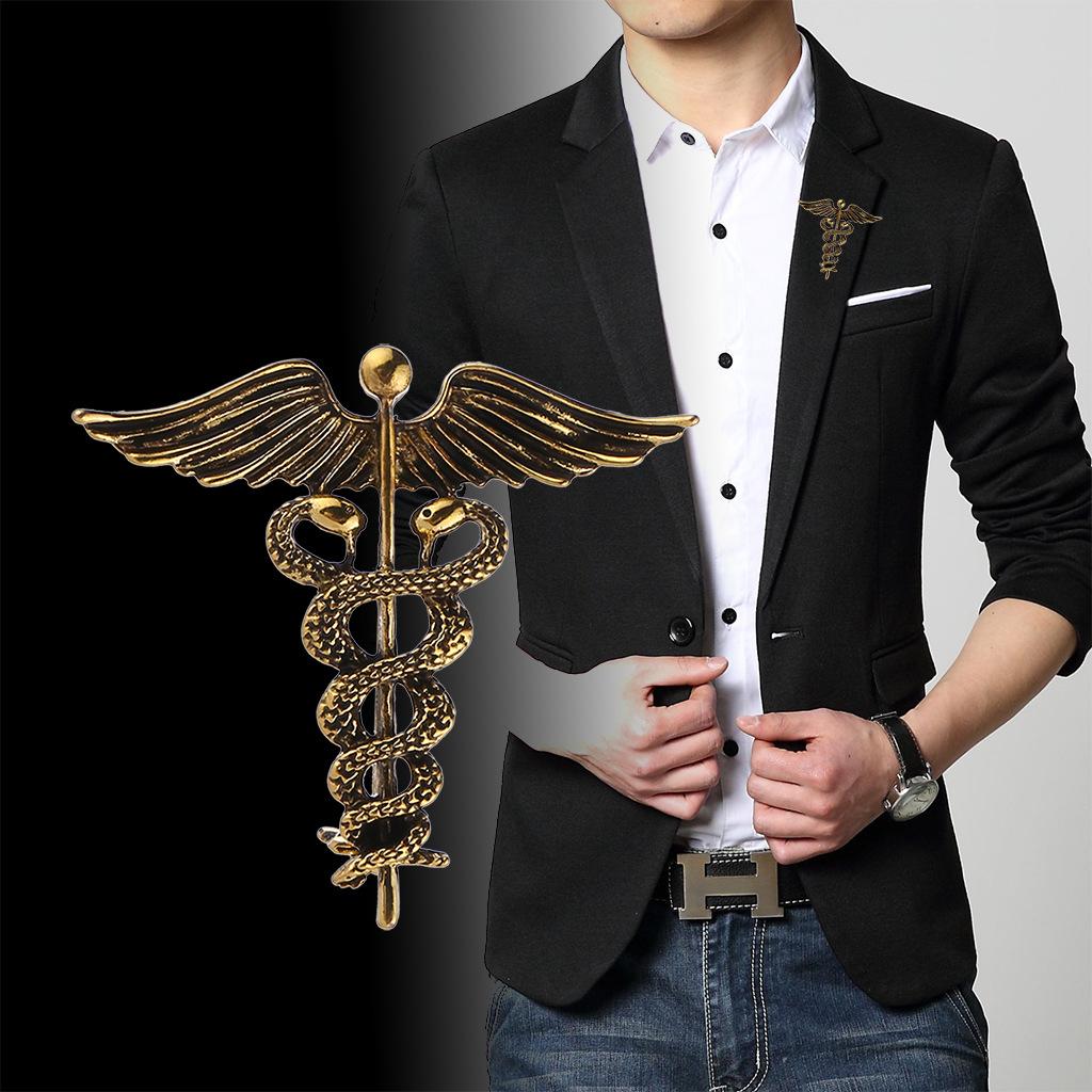 Men's Fashion Suit Brooch Simple Diamond Tassel Metal Wedding Dress Suit Brooch Collar Pin