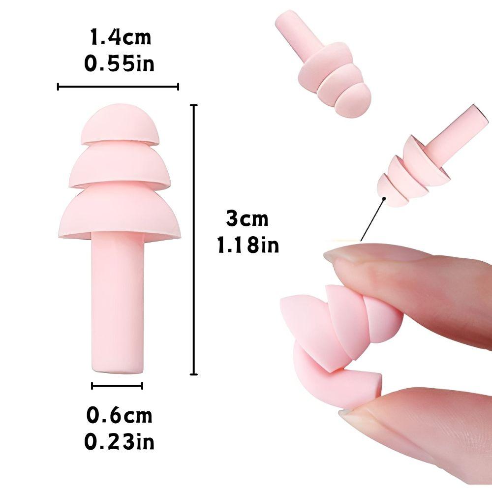 5/10 Pairs Silicone Soundproof Earplugs Mixed Colors Soft Reusable Suitable For Sleeping Swimming Learning YMY