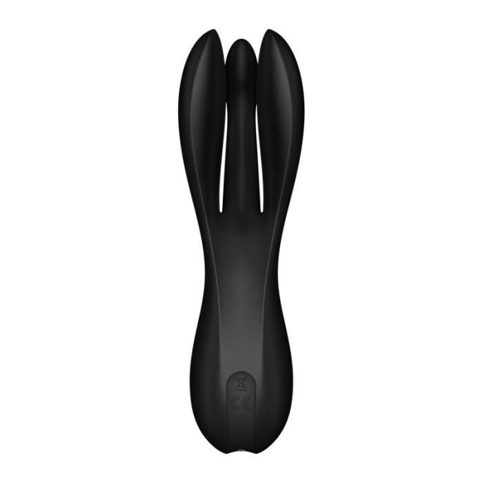 Sextoy - satisfyer - threesome 2 - noir - silicone médical - 3 moteurs puissants