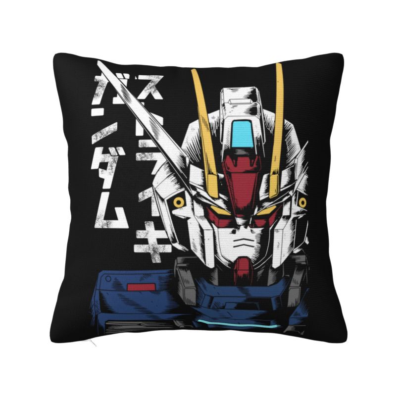 

Custom Modern Gundams Robot Anime Cushion Cover for Sofa Velvet Sentinel Game Manga Pillow Case 30cmx30cm