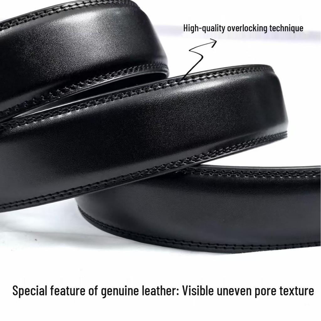 2026 Genuine Leather Automatic Buckle Belt - Men's Business Casual Luxury