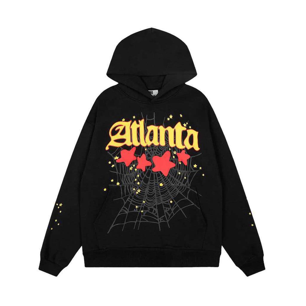 Sp5der High Version Web Print Hoodie: Trendy American Fit for Men
