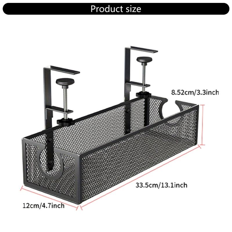 Hanging Wire Basket Under Shelf Organizer Desk Storage Solution For Kitchen Office Pantries Bathroom And Closet