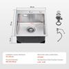 VEVOR 40cm Kitchen Sink Workstation, 304 Stainless Steel Top Mount Sinks, Drop-In Single Bowl Farmhouse Basin with Accessories