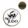 2021 Trendy Sports I Love Judo Brooches Pins Men Women Karate Jewelry High Quality Handmade Badge Brooch Gift