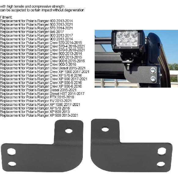Hinterer Dachsäulen Überrollkäfig Stange LED Pod Leuchte Montagehalterung LED Lichtleiste Halterung Ersatz für Polaris 2013-2021