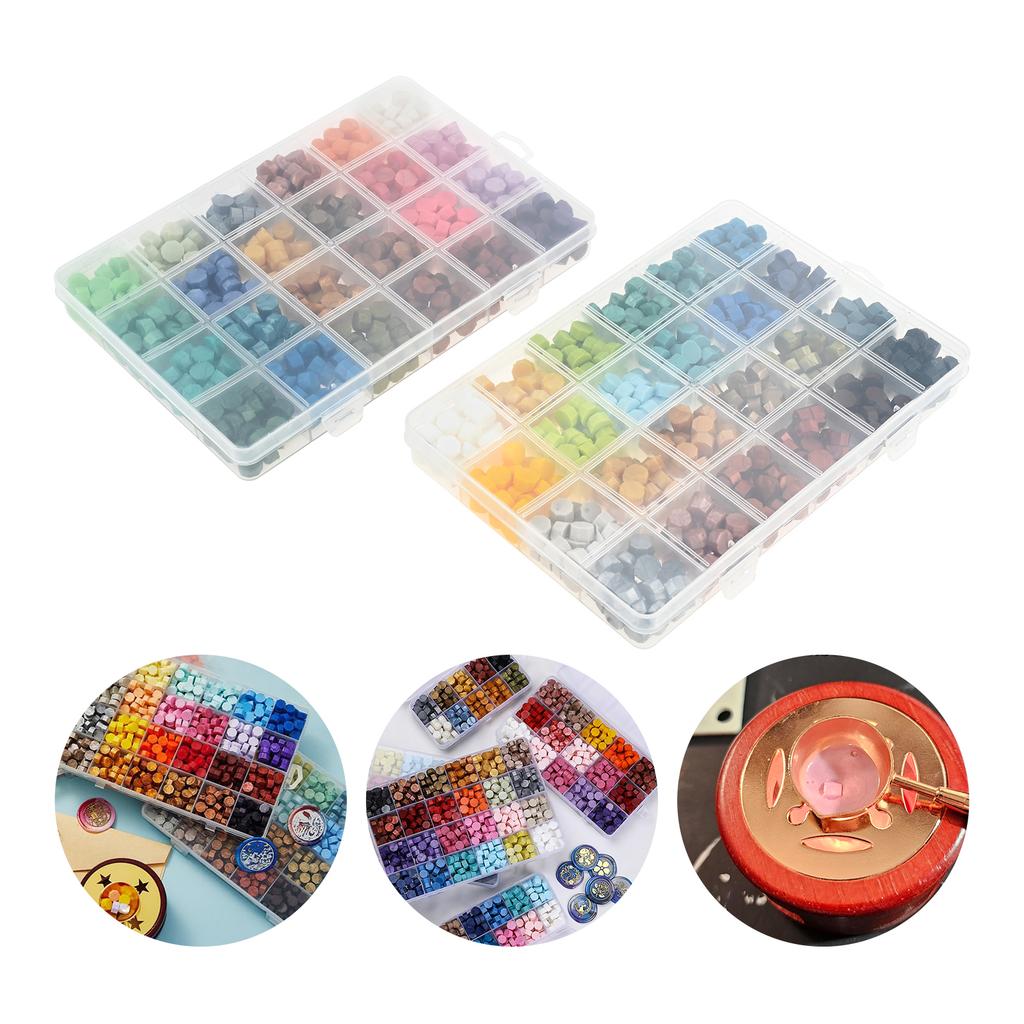 1200pcs Wax Seal Beads Assorted Color Sealing Wax Beads Ideal for Seal Stamp Wedding Letter Envelope Decor Wine Bottle Sealing
