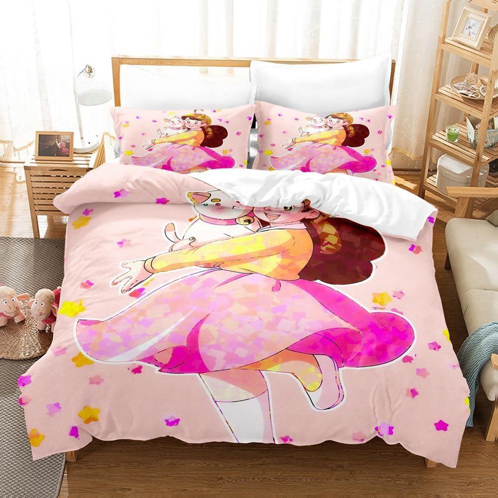 Fashion 3D Print Anime Bee And Puppycat Bedding Set Single Twin Full Queen King Size Bed Set Adult Kid Bedroom Duvet Cover Sets