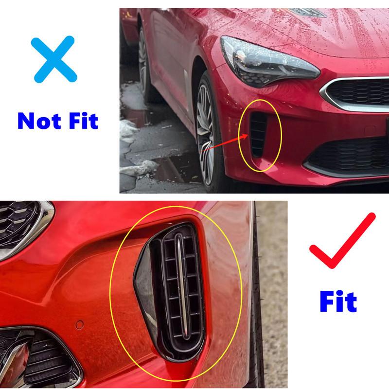 Für KIA Stinger 2018- Kotflügel vorne Gitter Seitenlüftung Abdeckung Zierleiste Außen Spoiler Schutz Flügel Auto Dekoration Zubehör