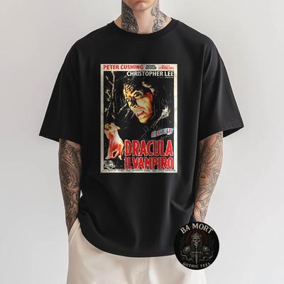 Dracula Il Vampiro Italian Movie Poster Christopher Lee T-Shirt