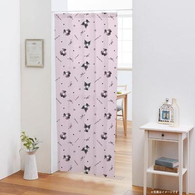 Sanrio Midnight Merokuro Kuromi My Melody Cut with Scissors Room Divider Curtain Noren Flapping Curtain 100 X 250cm Washable Shape Memory Insulation