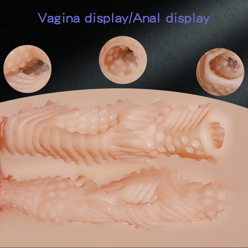 43.5cm*9kg 3D Silicone Sex Doll TPE Sexy Cleavage Vagina Love Anal Love Adult Sex Toys for Men Liquid Silicone Filled In The Chest Feel Softer
