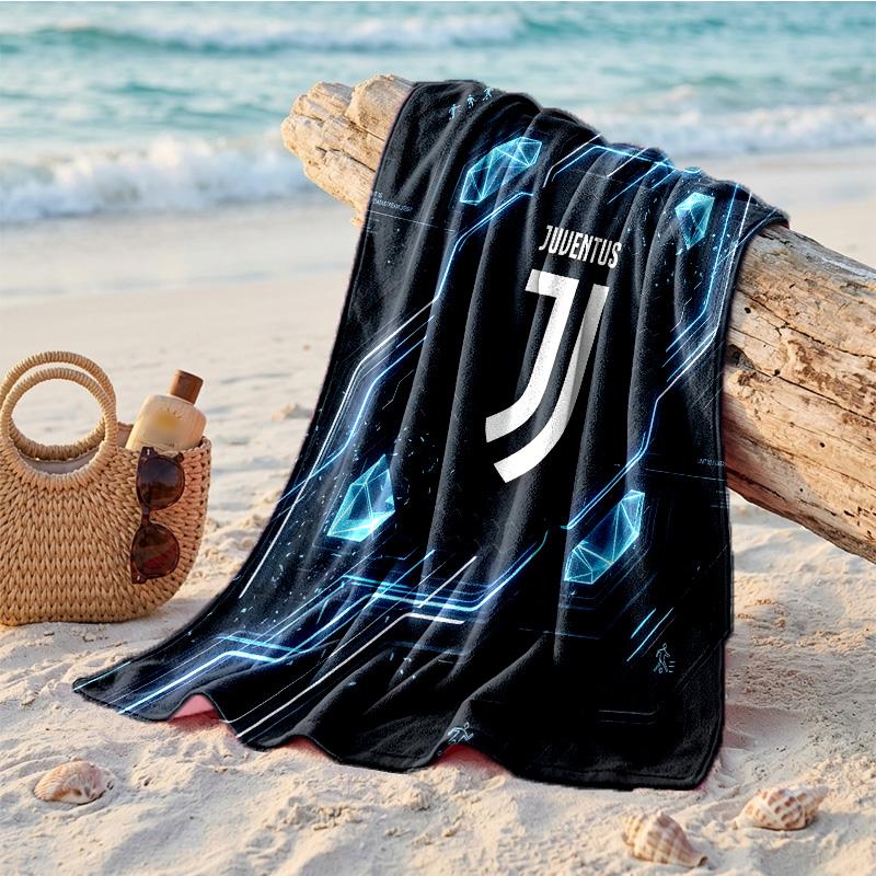 Asciugamano da Spiaggia in Microfibra con Stampa Juventus FC Asciugatura Rapida Assorbente Grande Asciugamano per Spiaggia Nuoto Viaggio