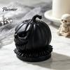 Cool Personalized Festive Props 3D Printed Evil Pumpkin Head Figurine with Ruffled Collar, Gothic Dark Thrilling Party Atmosphere Decor Jack O Lantern