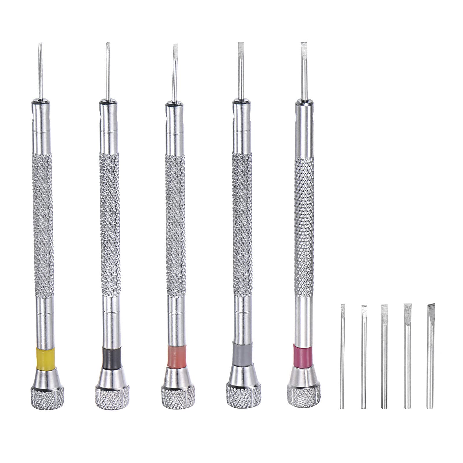 

Набор отверток uxcell Ultra Precision, шлицевая головка 0,8-1,6 мм с 5 дополнительными сменными лезвиями для ремонта часов, очков и электроники