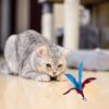 11pcs/set Feather Cat  Toys Colorful Feather Cat Teaser Exerciser Cat Wand Interactive Tools