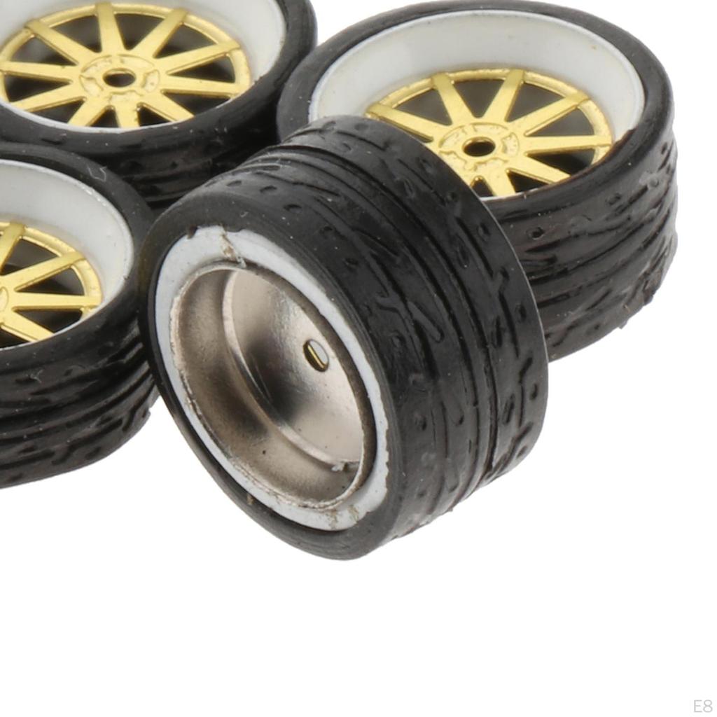 1:64 Scale Diecast Car Wheel And Tire Combo