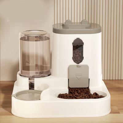 Con fuente de agua Alimentador automático de agua para gatos Separador de agua seca y húmeda Cuenco de comida para perros y gatos