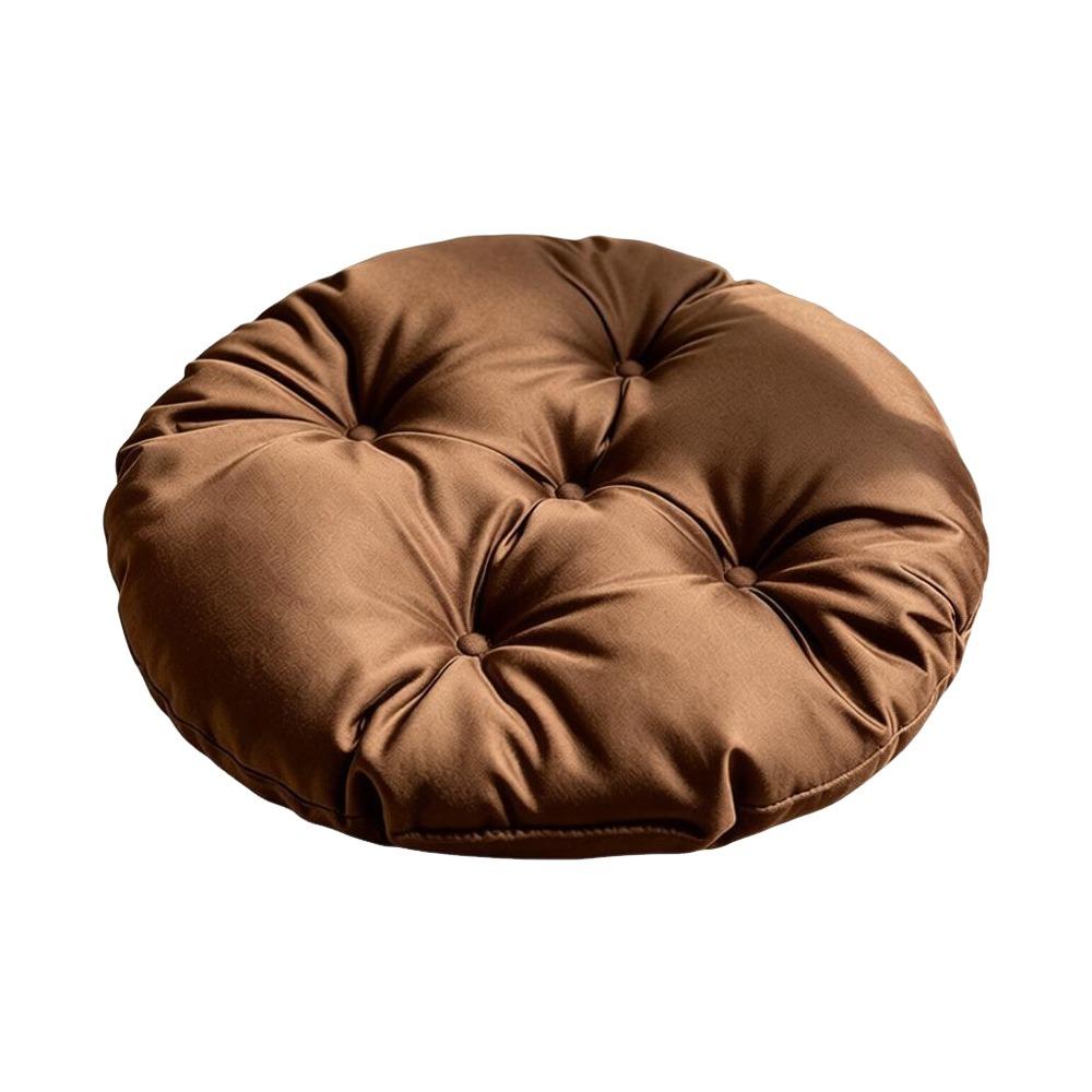 Silk Fabric Chair Cushion Round Sofa Seat Cushion Durable Tatami Mat  for Home&Office
