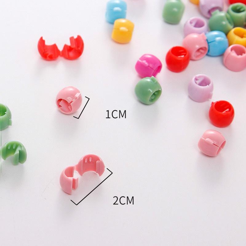 100PCS Mini Hair Claw Clips for Women Girls Cute Candy Colors Plastic Hairpins Hair Braids Maker Beads Headwear Hair Accessories