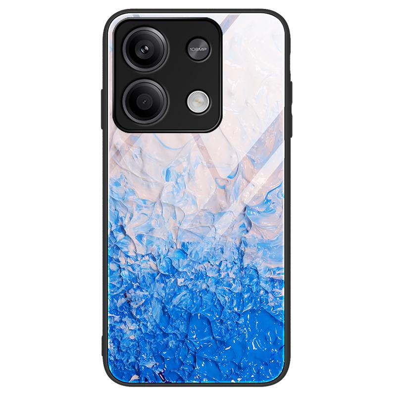 

For Xiaomi Redmi Note 13 5G Case Anti-Scratch Marble Pattern Tempered Glass Back Cover DL07