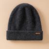 One-line forming~% pure cashmere knitted hat for men and women, warm ears in autumn and winter, thickened and versatile Cashmere