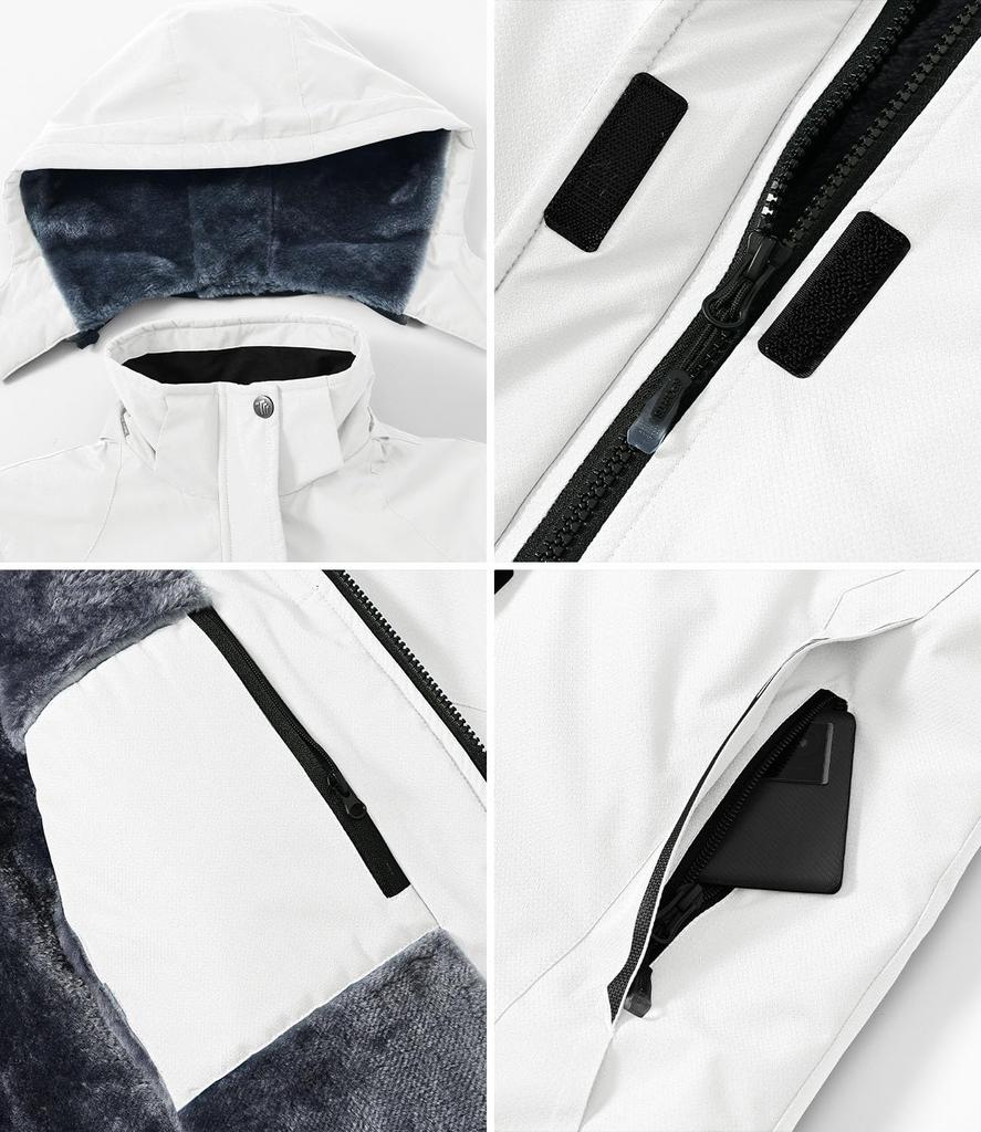 Outdoor Fleece Mountain Water Climbing Cold Weather Ski Detachable Work Winter Clothes [Gopune] Women's Jacket, Lining, Parka, Repellent, Clothes,