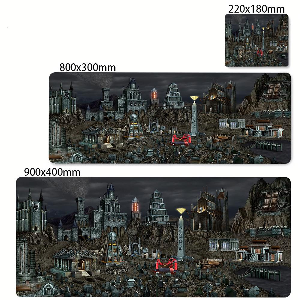 Eroi dell'Anime di Might and Magic 3 Mappa HD Mouse Pad Accessori per Laptop 400x900mm Tappetino per Tastiera da Gioco Protezione Scrivania Deskmat Tappetini