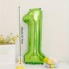 1 szt. 40-calowy zielony balon z folii aluminiowej z cyframi Dekoracja na przyjęcie urodzinowe dla dzieci i dorosłych Pikniki Zdjęcia Balony z dużymi cyframi