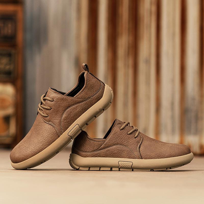 Shoes new winter British retro leather business casual board shoes big head foot wide commuter leather shoes