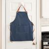 Dirt-resistant Cross Back Denim Apron Wear-resistant Painting Apron Kitchen Chef Apron  Bartenders