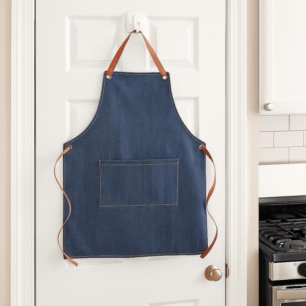 Dirt-resistant Cross Back Denim Apron with Pocket Studio Work Clothes  Bartenders