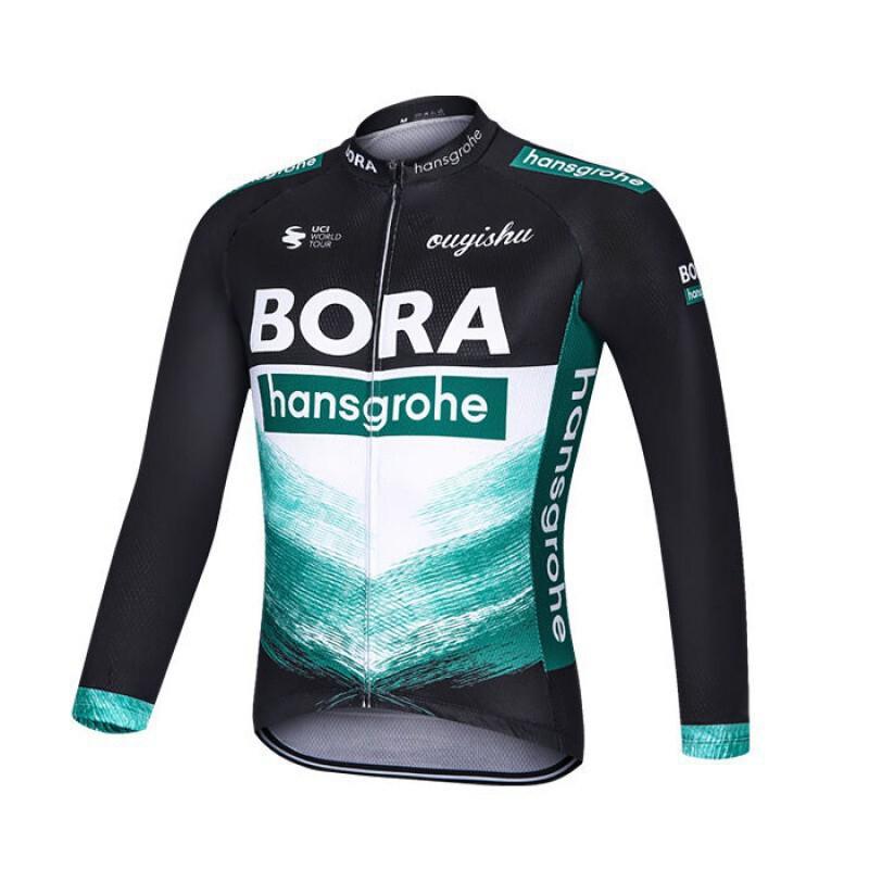 Mens Cycling Jersey Set Long Sleeve Slim Fit Mountain Road Bike Apparel Quick Dry Breathable UV Protection