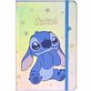 A5 Stitch Stitch Holographic Notebook with Elastic Band for Girls