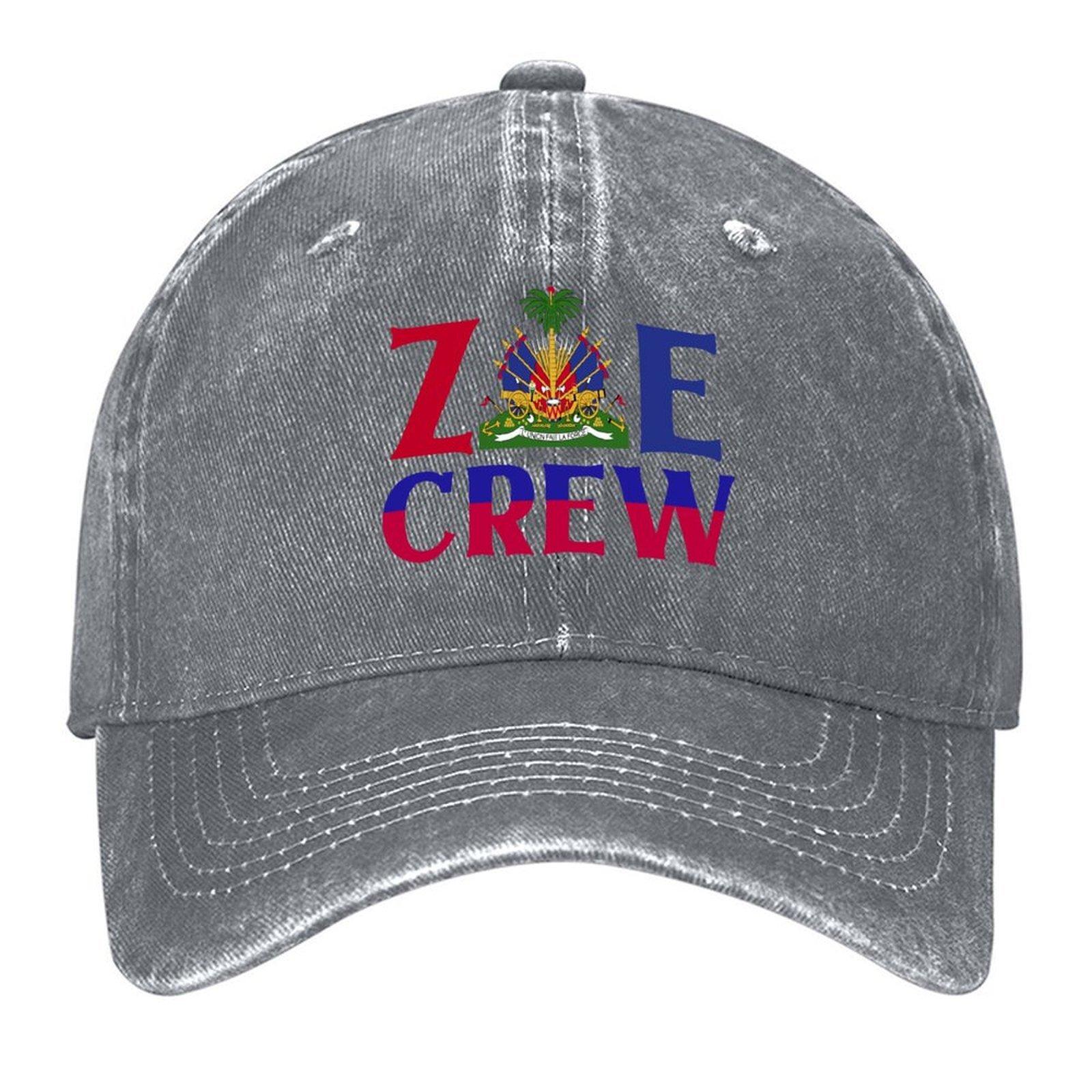 

Haitian Haiti Funny Quote Zoe Crew Haitian Heritage Baseball Cap Anime Hip Hop mens big size hat Womens Beach Mens