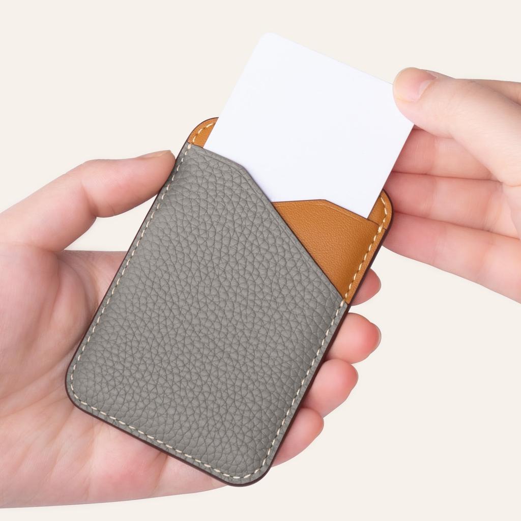 COGURE MagSafe Wallet Card Case with Back Genuine Slim Strong Compatible with iPhone Pro MagSafe Case Gift Box COPMCH Blue Lin Gold Brown Pocket,