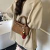 Retro Suede Crossbody Bag Women's Handbag Faionable Small Square Bag Casual Sle Single Oulder Strap Soft PU Material
