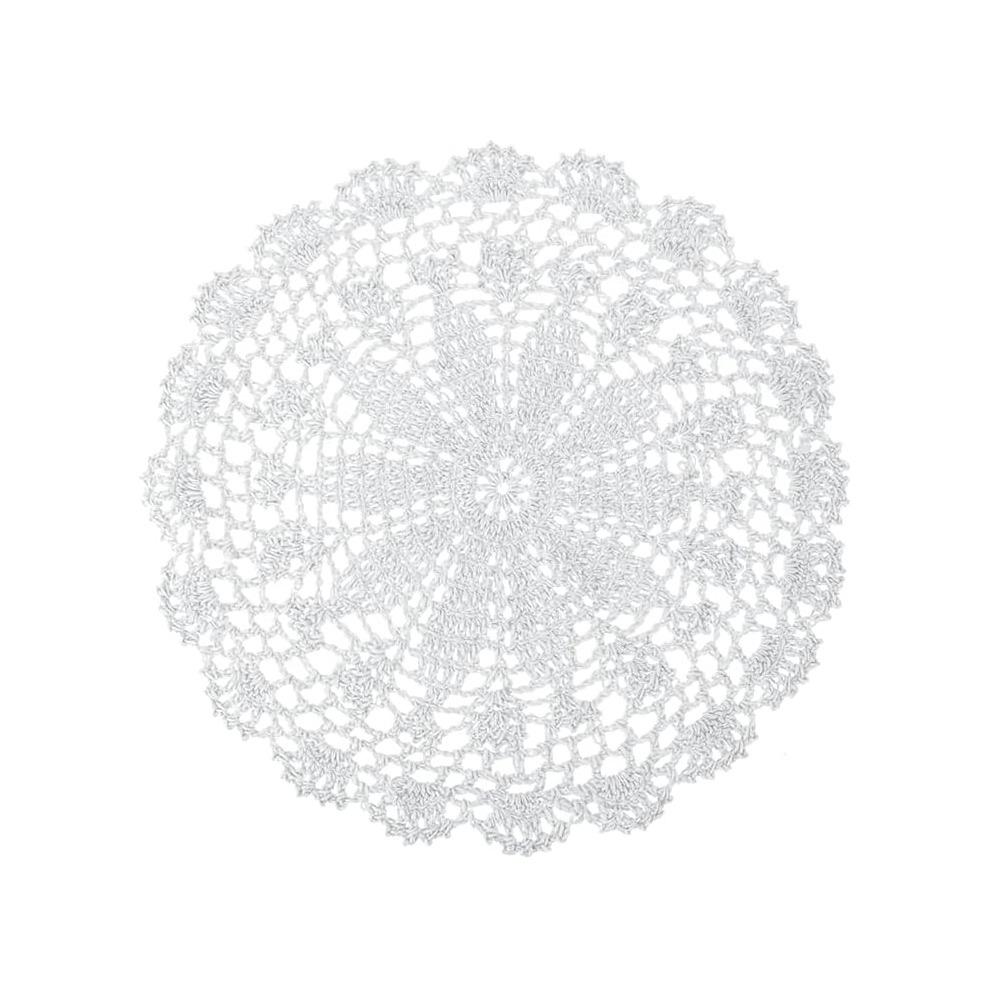 

Vintage Table Mat Shabby Chic Crochet Placemet New Wedding Event Decor White 25cm
