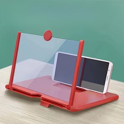 Mobile Screen Magnifier, HD Video Magnifying Glass, Portable Phone Projector with Plastic Stand, Universal Mobile Screen Enlarger