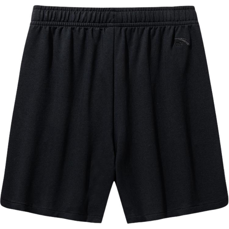Anta Life Series Letter Mid-Waist Lace-Up Breathable Versatile Loose Casual Shorts Women shorts Black 162538309-1