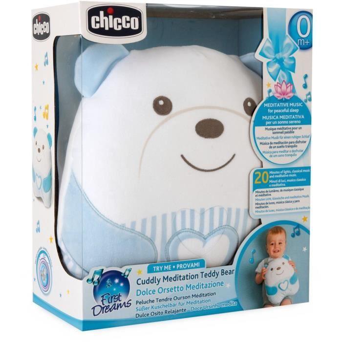 Peluche tendre Ourson - CHICCO - Bleu - Dès la naissance