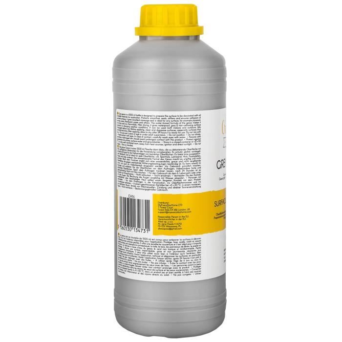 Additif Gesso Acrylique - Creative Deco - 1L - Gris - Sous-Couche - Non-Jaunissant