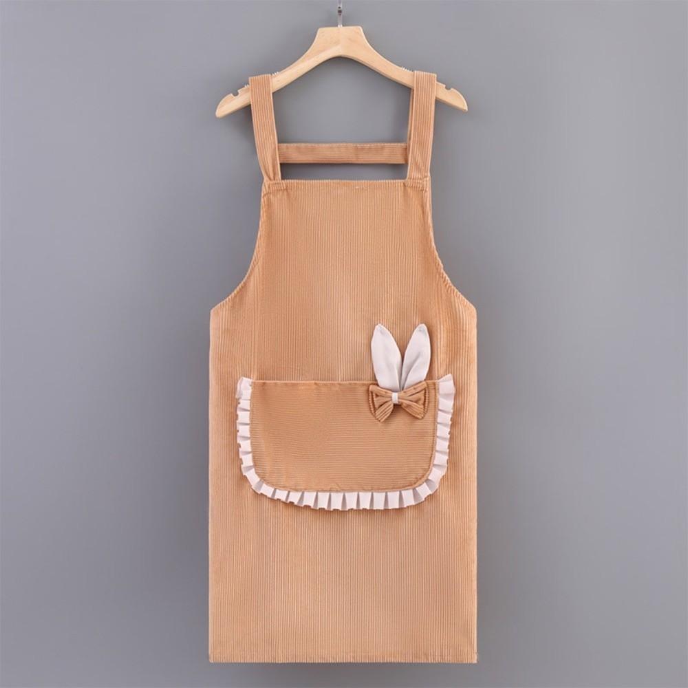 Breathable Chef Apron Corduroy Cooking Baking Bibs New Kitchen Apron  for Women Girl