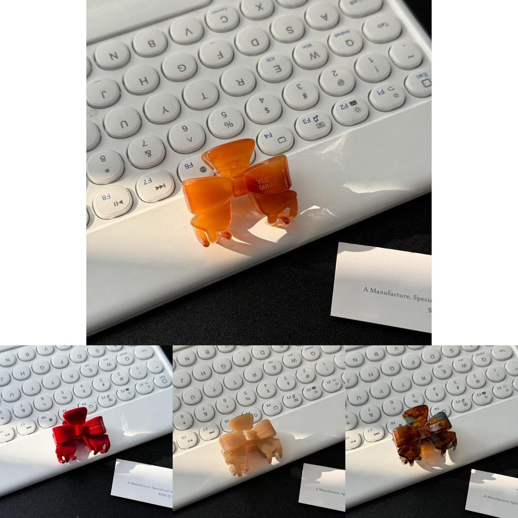 Chic Korean Style Small Bow Hair Clip Made From Acetate Perfect For Fashionable Women