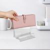 Set Of 8 Clear Acrylic Handbag Display Stands For Retail Displays With Stable Base And Sleek Minimalist Design