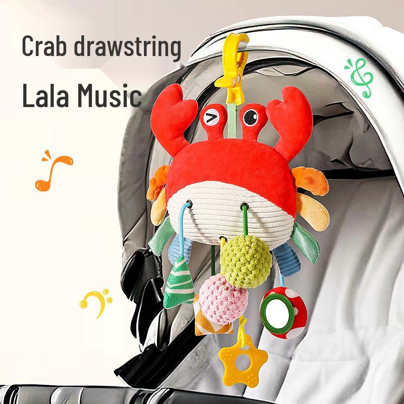 

Crab Pull-String Stroller Rattle and Crib Mobile - Soothing Toy for Newborns