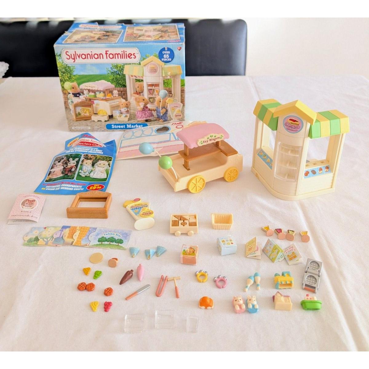 Used Early Sylvanian Families Street Market Crepe House