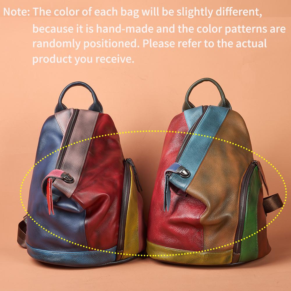 Natūralios odos kuprinė kelionėms į darbą ir atgal bei kasdieniam moteriškam krepšiui