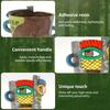 Abstract Face Resin Flower Pot Colorful Artistic Planter with Handle Portable Home Decor Plant Container Funny Face Flower Pot