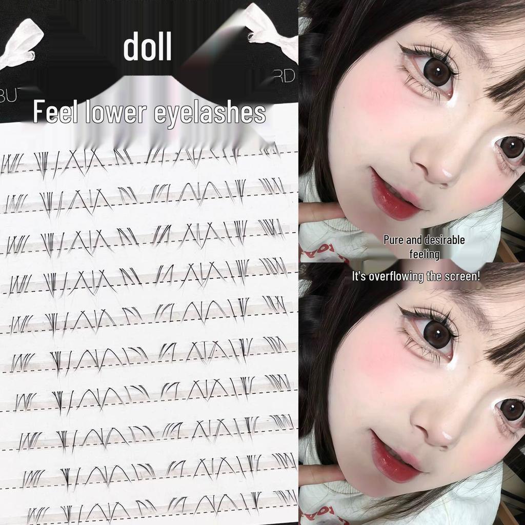 HERORANGE Doll-like Lower Lashes: Natural, Realistic, and Stylish False Eyelashes for a Cool Look.